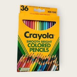 Crayola Colored Pencils Smooth Bright 36ct 4036 3.3mm 1992 Binney & Smith VTG